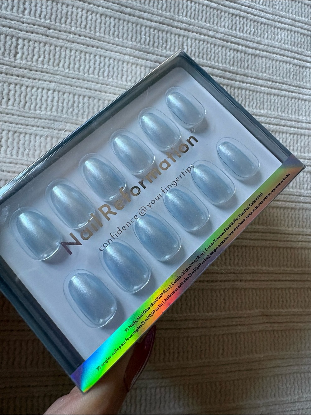 Nail Reformation Pearl Blue Press-On Nails